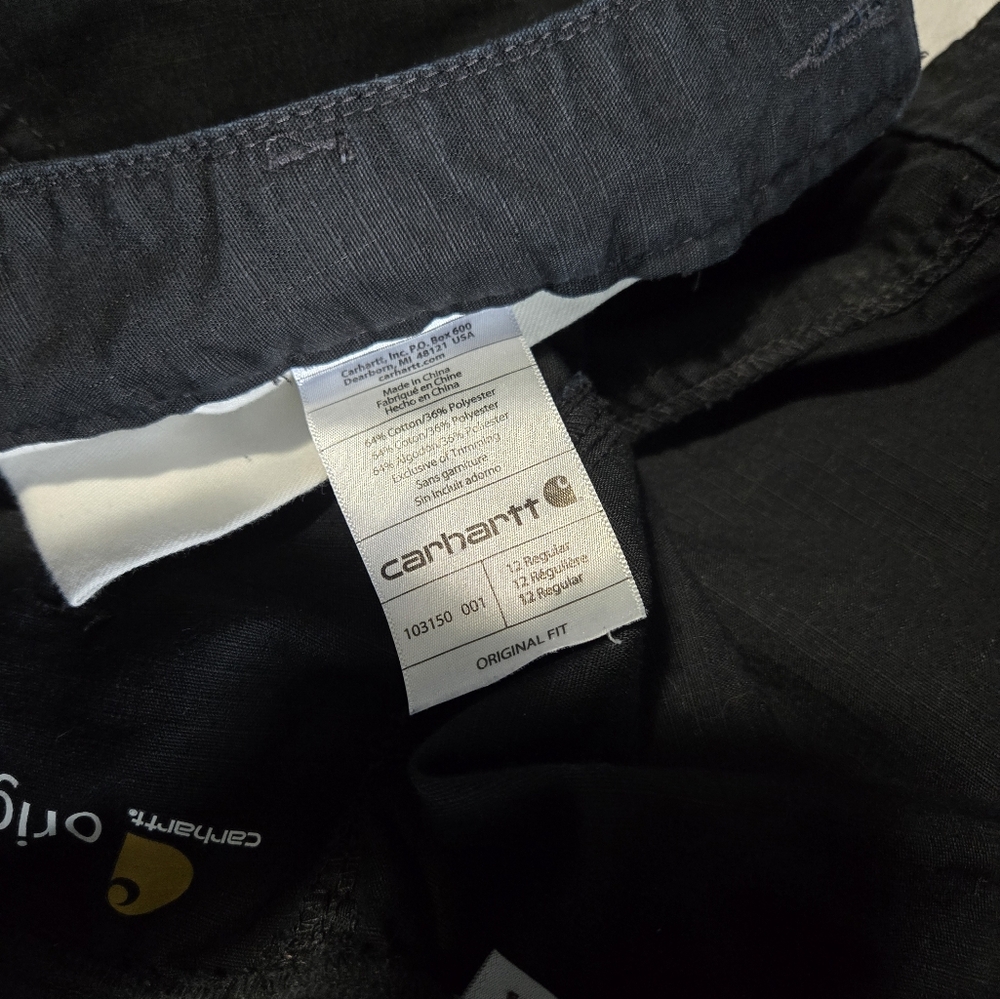 Carhartt Womens Black Cargo Pants Size 12 - Picture 3 of 3